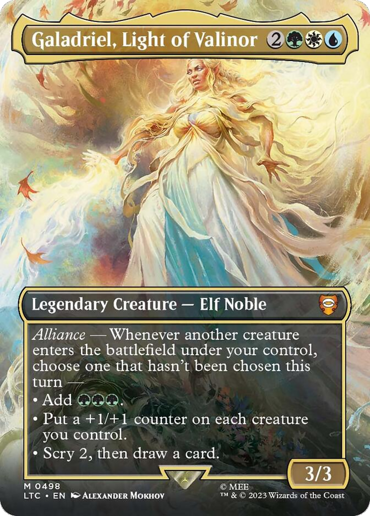 Galadriel, Light of Valinor (Borderless) [The Lord of the Rings: Tales of Middle-Earth Commander] | Arkham Games and Comics