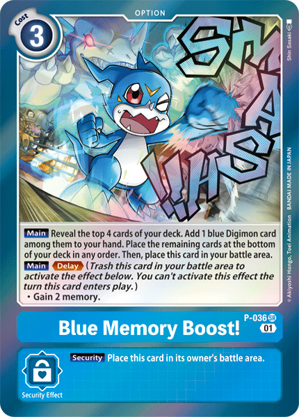 Blue Memory Boost! [P-036] [Promotional Cards] | Arkham Games and Comics