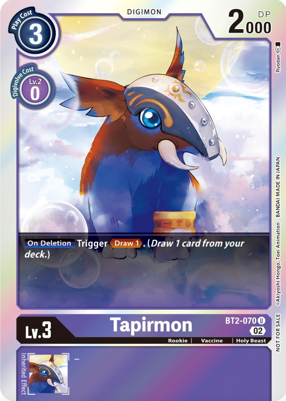 Tapirmon [BT2-070] (Official Tournament Pack Vol.8) [Release Special Booster Promos] | Arkham Games and Comics
