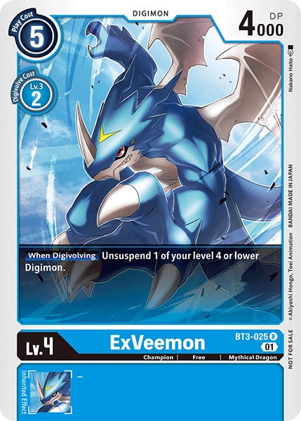 ExVeemon [BT3-025] (Winner Pack Double Diamond) [Release Special Booster Promos] | Arkham Games and Comics