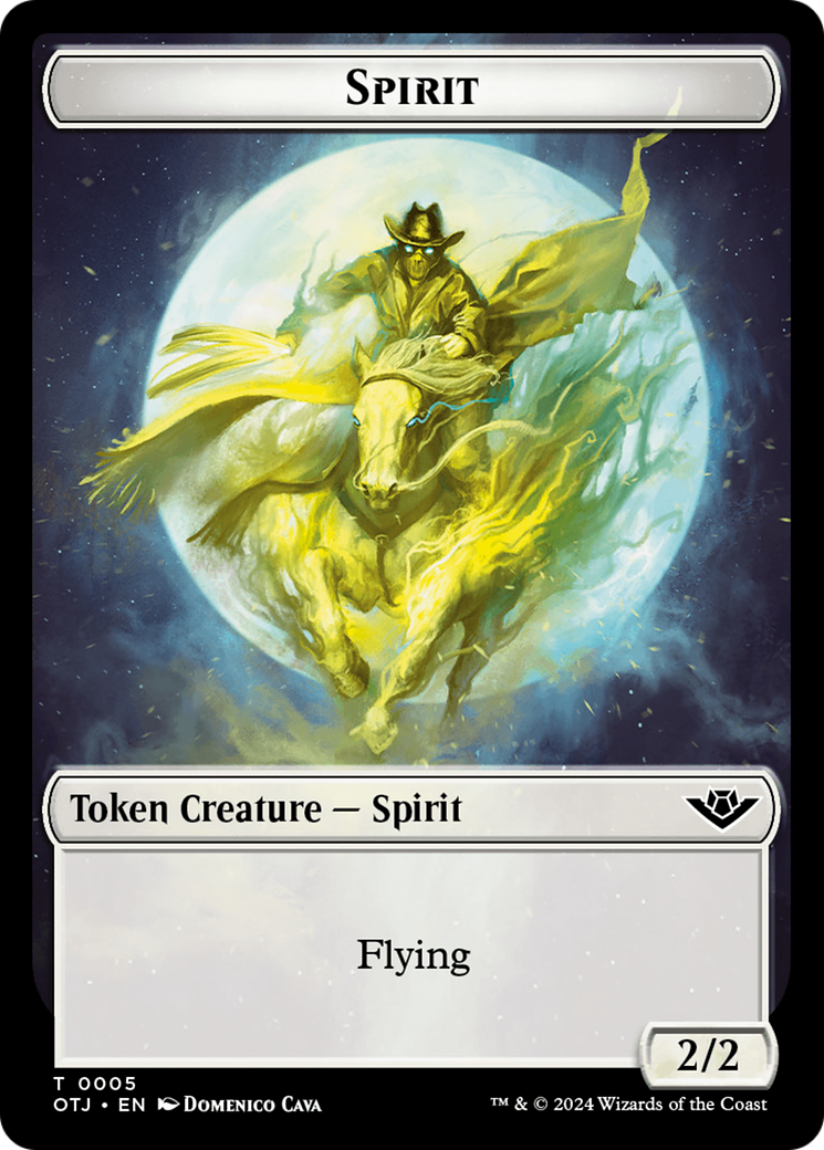 Spirit Token [Outlaws of Thunder Junction Tokens] | Arkham Games and Comics