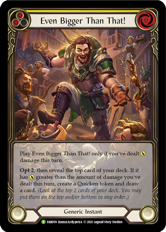Even Bigger Than That (Yellow) [FAB059] (Promo)  Rainbow Foil | Arkham Games and Comics