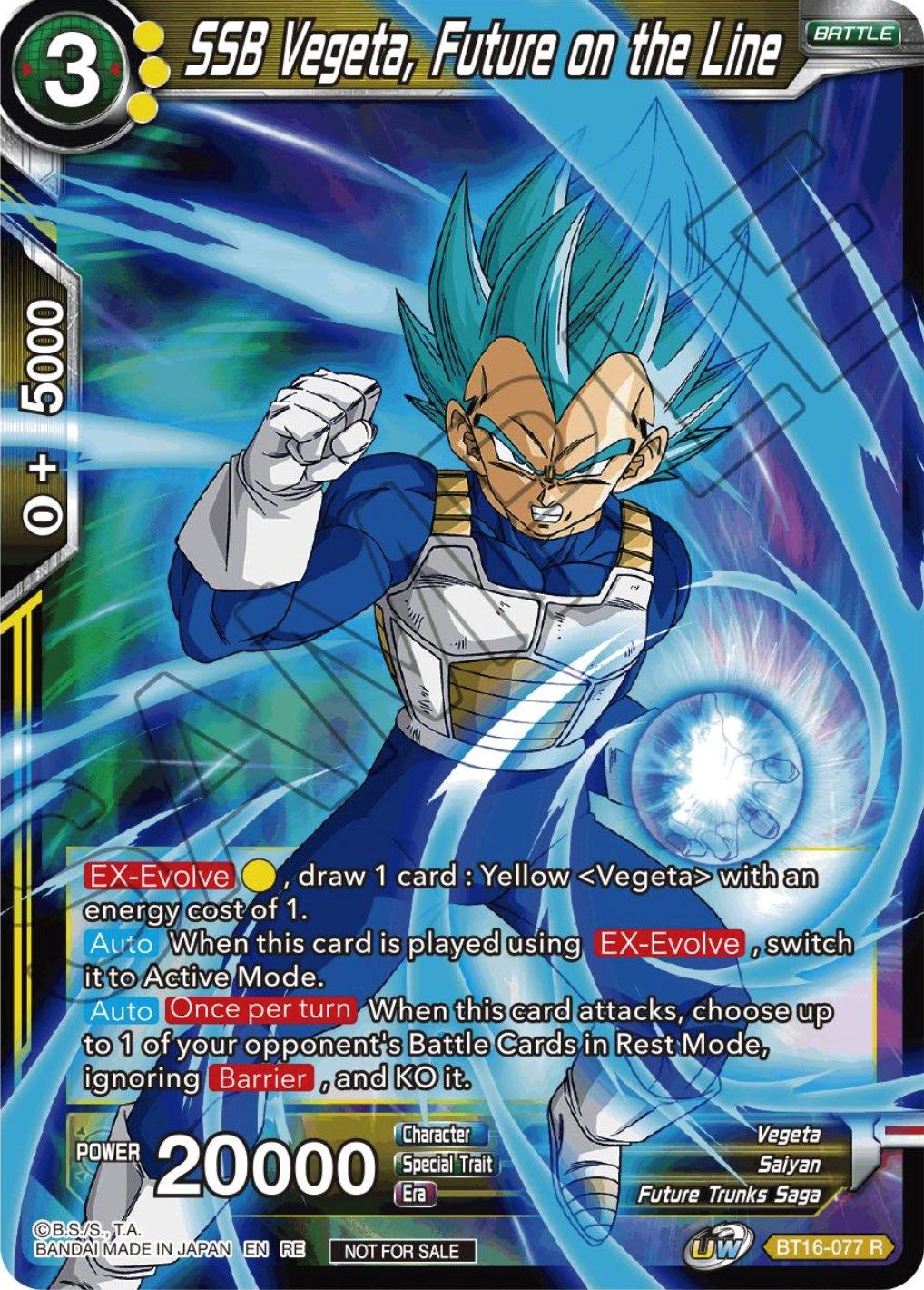 SSB Vegeta, Future on the Line (Championship Selection Pack 2023 Vol.1) (BT16-077) [Tournament Promotion Cards] | Arkham Games and Comics