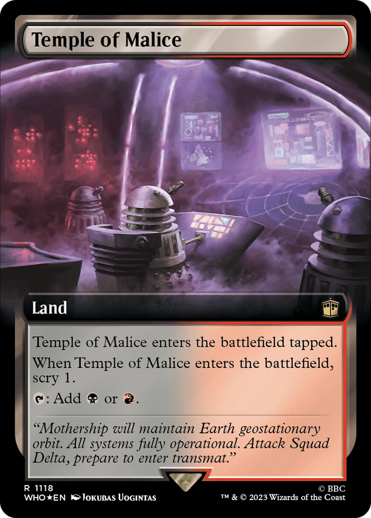 Temple of Malice (Extended Art) (Surge Foil) [Doctor Who] | Arkham Games and Comics