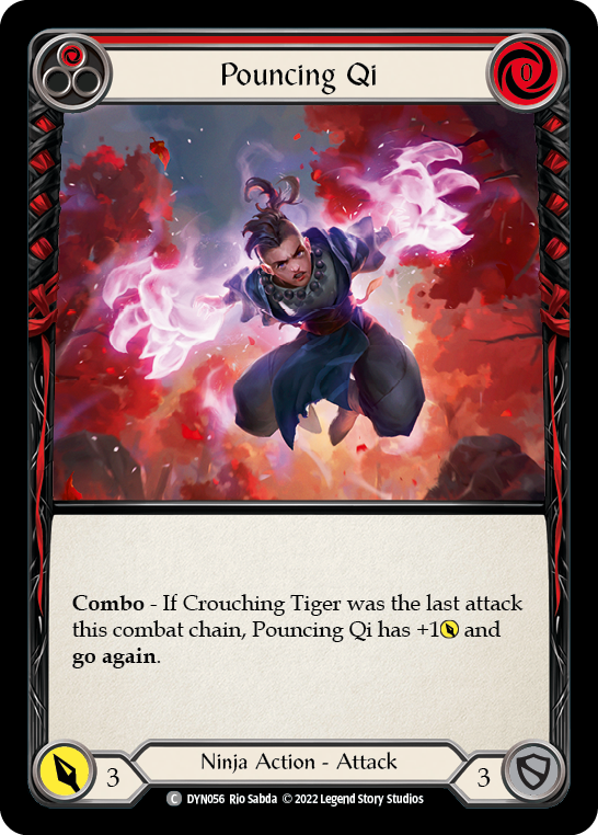 Pouncing Qi (Red) [DYN056] (Dynasty)  Rainbow Foil | Arkham Games and Comics