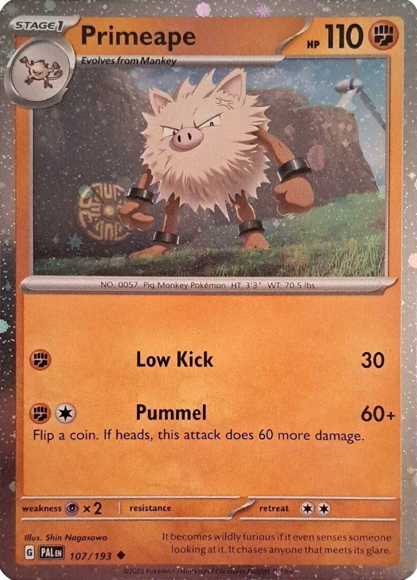 Primeape (107/193) (Cosmos Holo) [Scarlet & Violet: Paldea Evolved] | Arkham Games and Comics