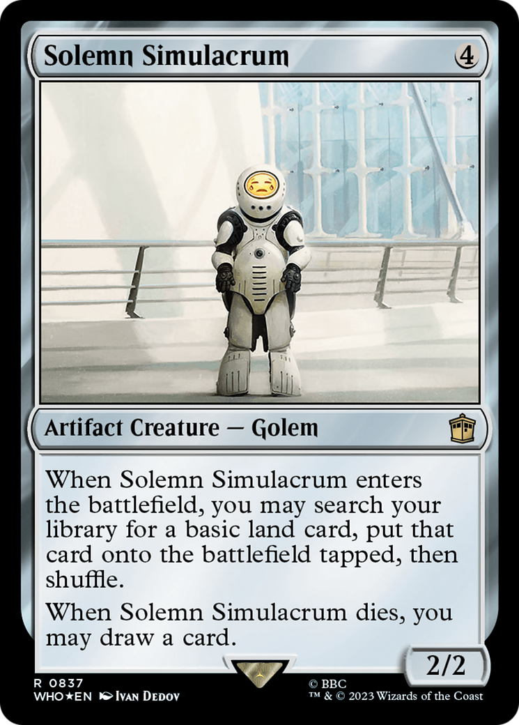 Solemn Simulacrum (Surge Foil) [Doctor Who] | Arkham Games and Comics