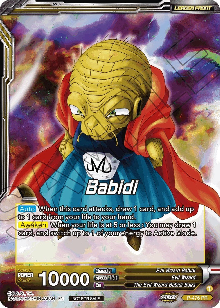 Babidi // Babidi, Insidious Reckoning (Silver Foil) (P-476) [Tournament Promotion Cards] | Arkham Games and Comics