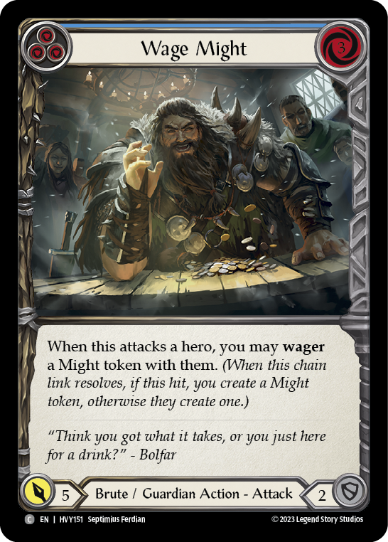 Wage Might (Blue) [HVY151] (Heavy Hitters) | Arkham Games and Comics