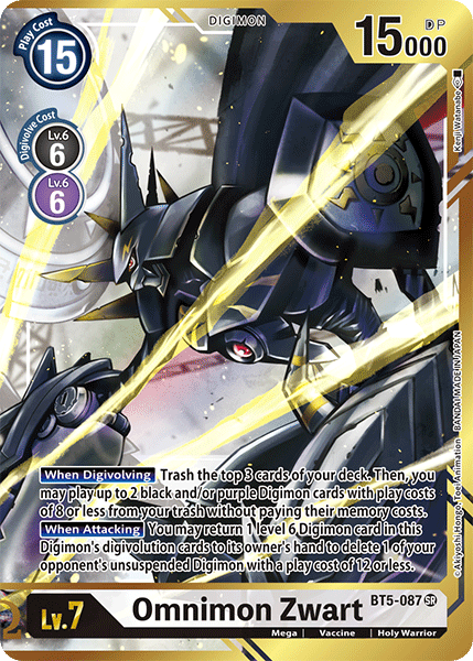 Omnimon Zwart [BT5-087] (Alternate Art - Kenji Watanabe) [Battle of Omni] | Arkham Games and Comics