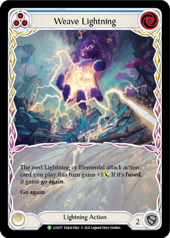 Weave Lightning (Blue) [LGS077] (Promo)  Rainbow Foil | Arkham Games and Comics