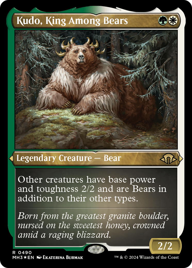 Kudo, King Among Bears (Foil Etched) [Modern Horizons 3] | Arkham Games and Comics