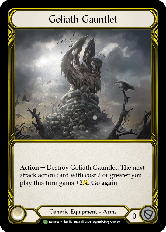 Goliath Gauntlet (Golden) [FAB064] (Promo)  Cold Foil | Arkham Games and Comics