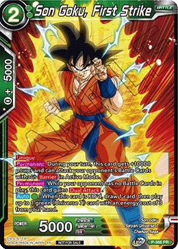 Son Goku, First Strike (Tournament Pack Vol. 8) (P-386) [Tournament Promotion Cards] | Arkham Games and Comics