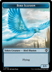 Bird Illusion // Elemental (0014) Double-Sided Token [Outlaws of Thunder Junction Commander Tokens] | Arkham Games and Comics