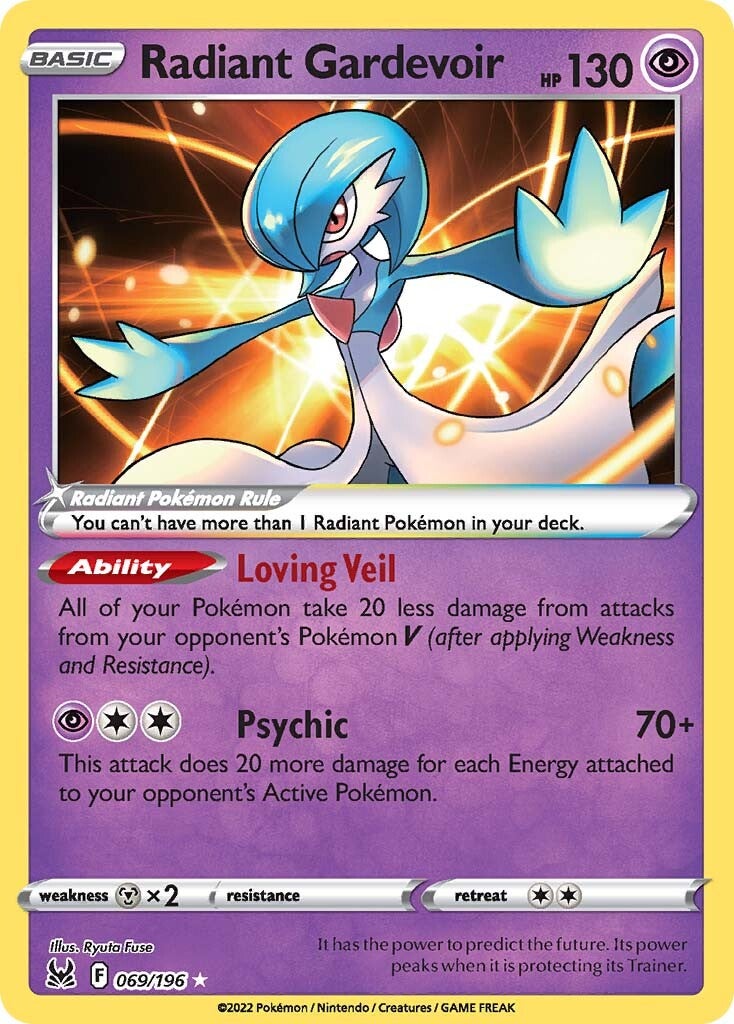 Radiant Gardevoir (069/196) [Sword & Shield: Lost Origin] | Arkham Games and Comics