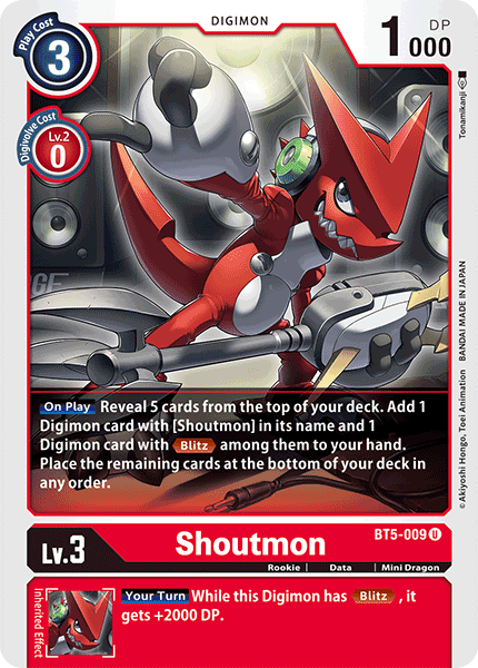 Shoutmon [BT5-009] [Battle of Omni] | Arkham Games and Comics