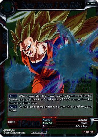 Super Saiyan 3 Son Goku (Metallic Foil) (Event Pack 2018) (P-003) [Promotion Cards] | Arkham Games and Comics