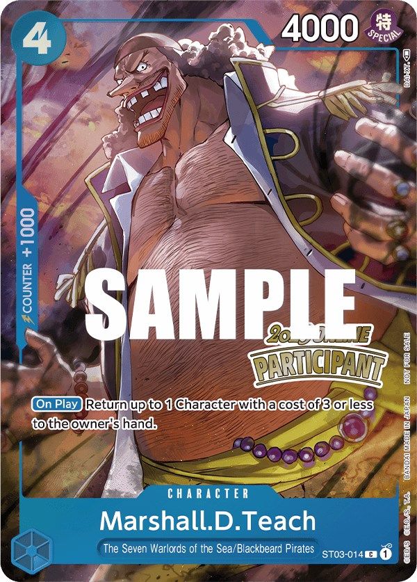 Marshall.D.Teach (Online Regional 2023) [Participant] [One Piece Promotion Cards] | Arkham Games and Comics