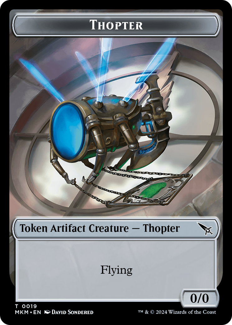 Detective // Thopter (0019) Double-Sided Token [Murders at Karlov Manor Tokens] | Arkham Games and Comics