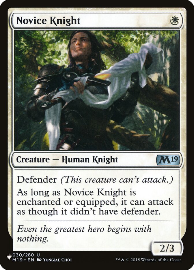 Novice Knight [The List] | Arkham Games and Comics