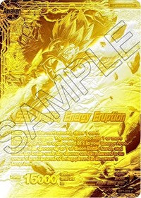 Son Goku & Vegeta // SSB Vegito, Energy Eruption (Championship Final 2019) (Gold Metal Foil) (BT7-025_PR) [Tournament Promotion Cards] | Arkham Games and Comics