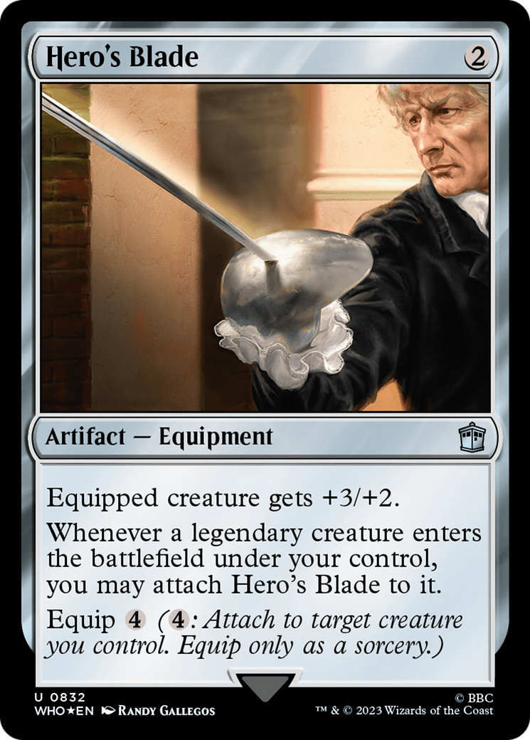 Hero's Blade (Surge Foil) [Doctor Who] | Arkham Games and Comics