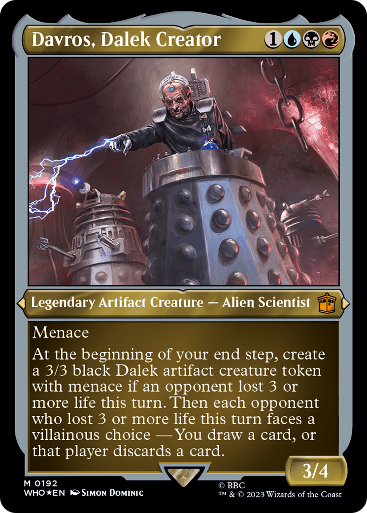 Davros, Dalek Creator (Display Commander) - Thick Stock [Doctor Who] | Arkham Games and Comics