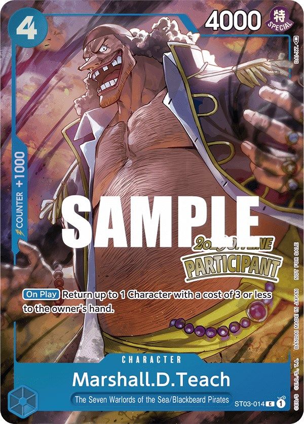 Marshall.D.Teach (Offline Regional 2023) [Participant] [One Piece Promotion Cards] | Arkham Games and Comics