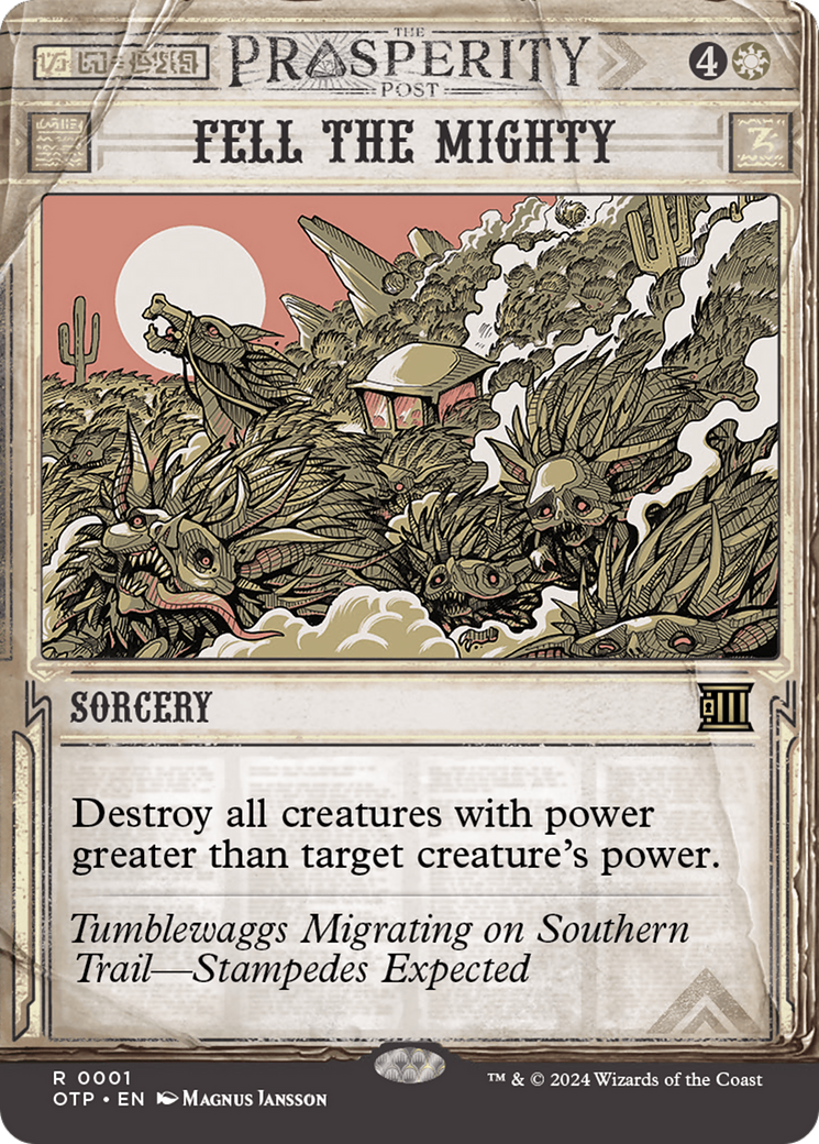 Fell the Mighty [Outlaws of Thunder Junction: Breaking News] | Arkham Games and Comics