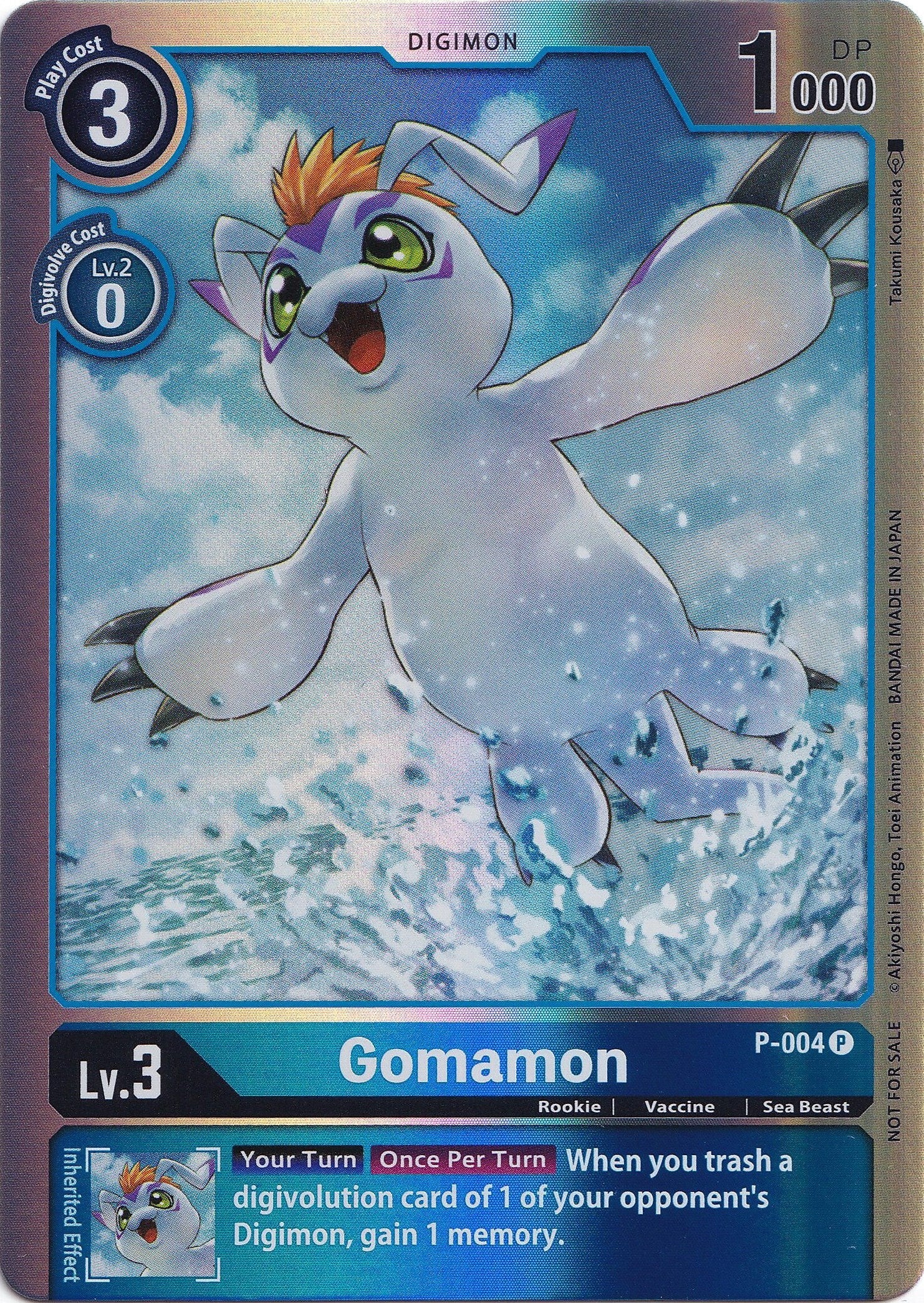 Gomamon [P-004] (Rainbow Foil) [Promotional Cards] | Arkham Games and Comics