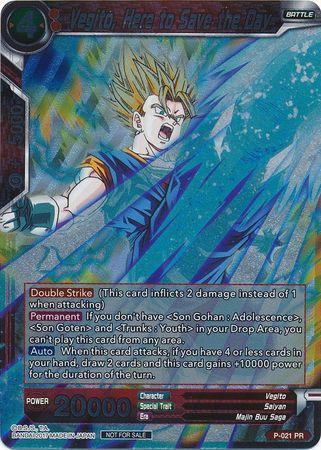 Vegito, Here to Save the Day (P-021) [Promotion Cards] | Arkham Games and Comics