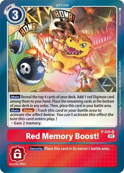 Red Memory Boost! [P-035] [Promotional Cards] | Arkham Games and Comics