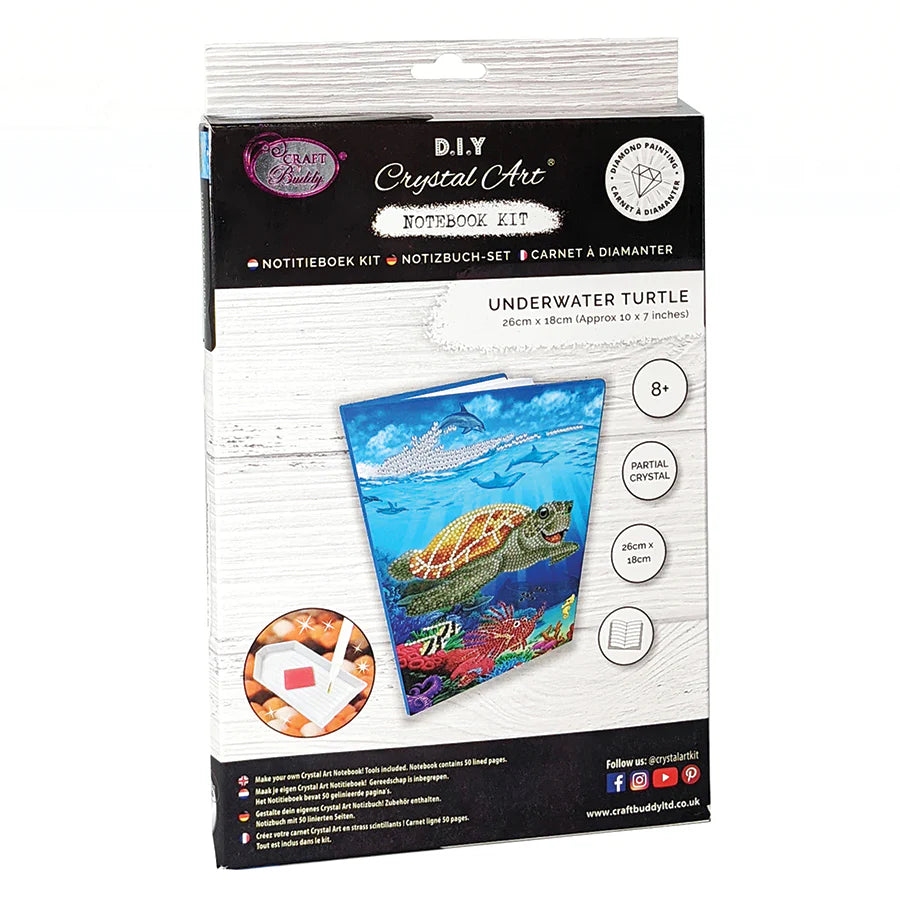Crystal Art Notebook Kit: Underwater Turtle | Arkham Games and Comics
