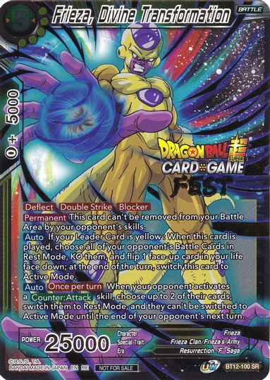 Frieza, Divine Transformation (Card Game Fest 2022) (BT12-100) [Tournament Promotion Cards] | Arkham Games and Comics