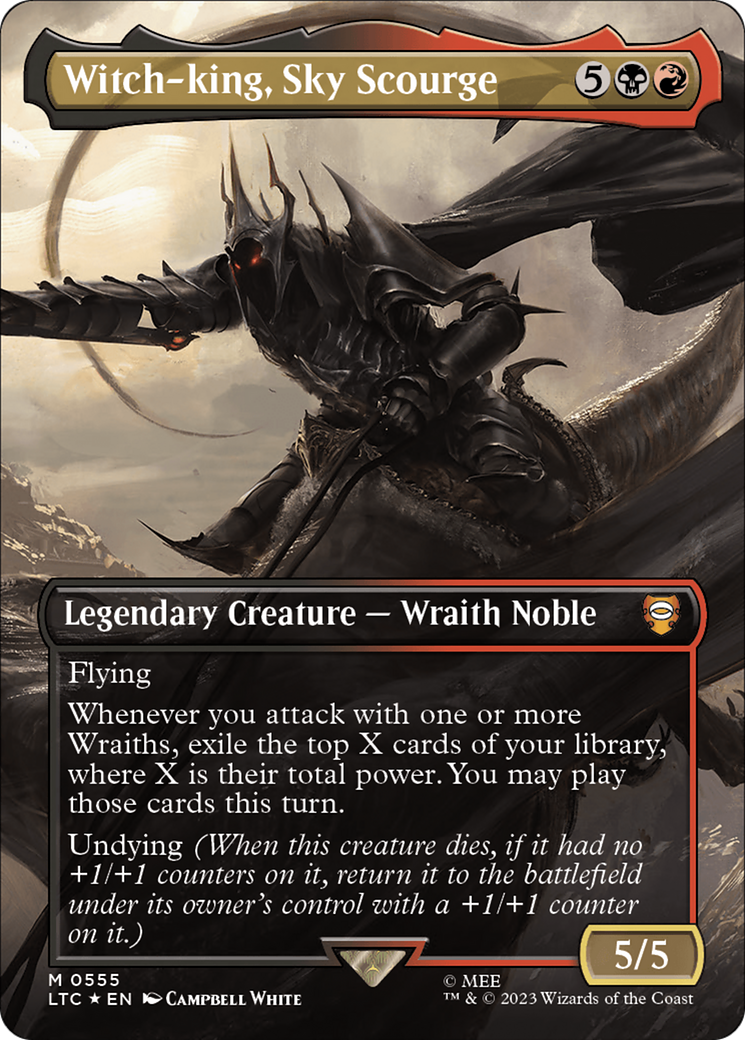 Witch-king, Sky Scourge (Borderless) (Surge Foil) [The Lord of the Rings: Tales of Middle-Earth Commander] | Arkham Games and Comics