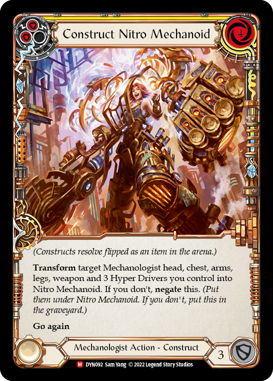 Construct Nitro Mechanoid // Nitro Mechanoid [DYN092] (Dynasty)  Rainbow Foil | Arkham Games and Comics