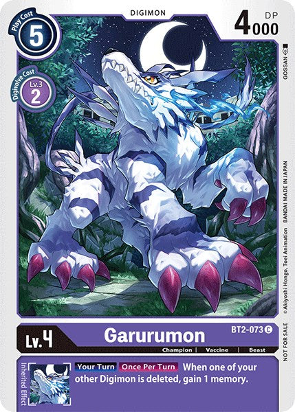 Garurumon [BT2-073] (Official Tournament Pack Vol.3) [Release Special Booster Promos] | Arkham Games and Comics