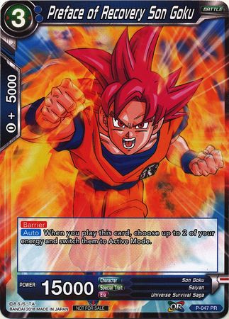 Preface of Recovery Son Goku (P-047) [Promotion Cards] | Arkham Games and Comics