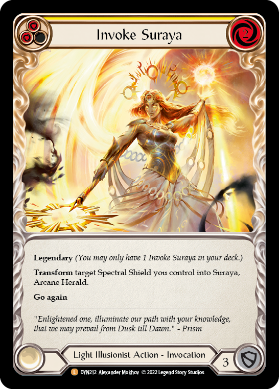 Invoke Suraya // Suraya, Archangel of Knowledge [DYN212] (Dynasty)  Rainbow Foil | Arkham Games and Comics