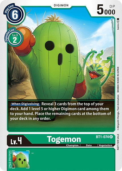 Togemon [BT1-074] (Official Tournament Pack Vol.3) [Release Special Booster Promos] | Arkham Games and Comics