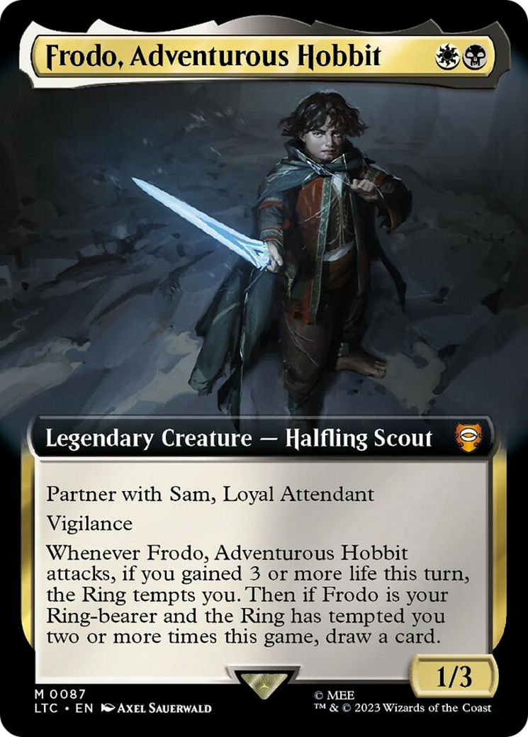 Frodo, Adventurous Hobbit (Extended Art) [The Lord of the Rings: Tales of Middle-Earth Commander] | Arkham Games and Comics