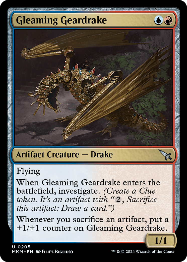 Gleaming Geardrake [Murders at Karlov Manor] | Arkham Games and Comics