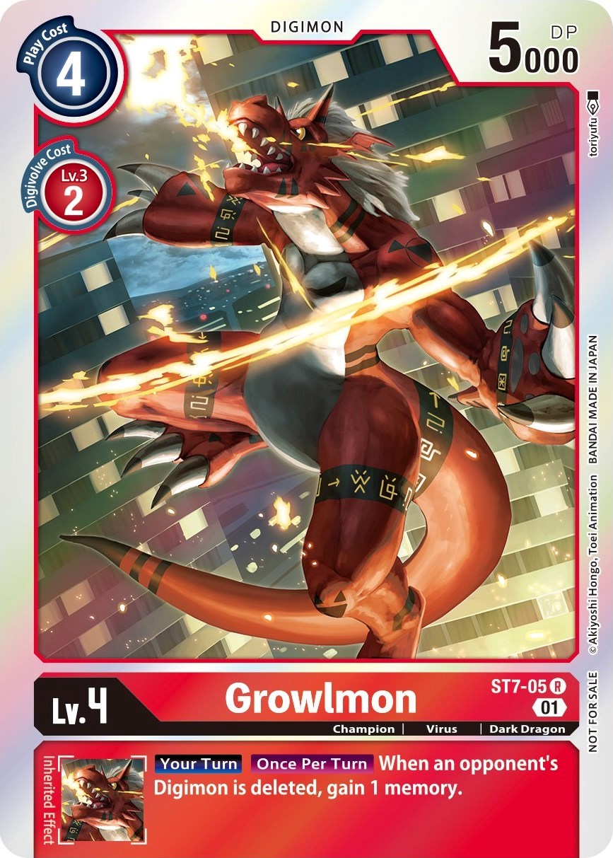 Growlmon [ST7-05] (Gen Con 2022) [Starter Deck: Gallantmon Promos] | Arkham Games and Comics