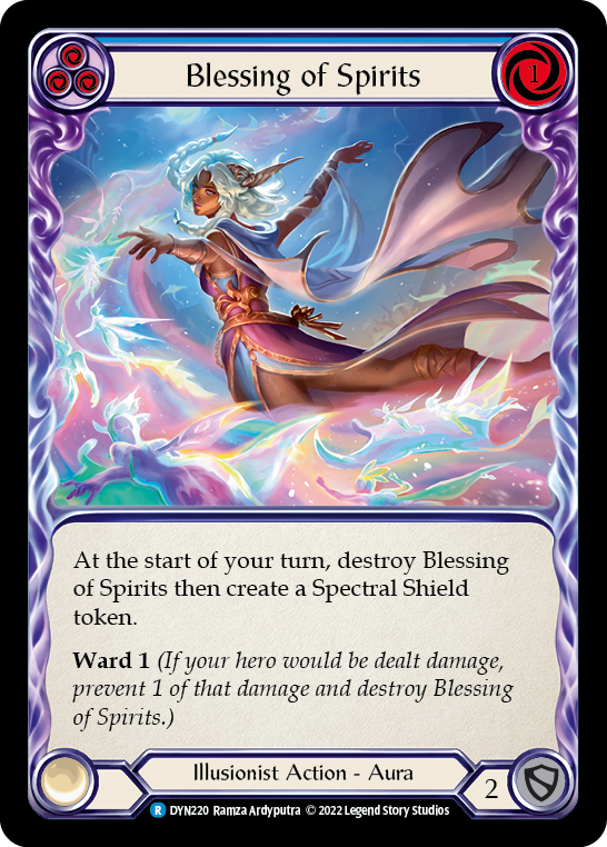 Blessing of Spirits (Blue) [DYN220] (Dynasty)  Rainbow Foil | Arkham Games and Comics