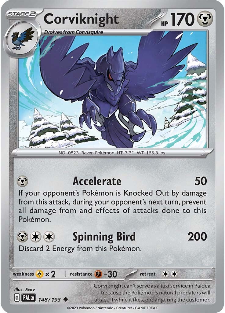 Corviknight (148/193) [Scarlet & Violet: Paldea Evolved] | Arkham Games and Comics