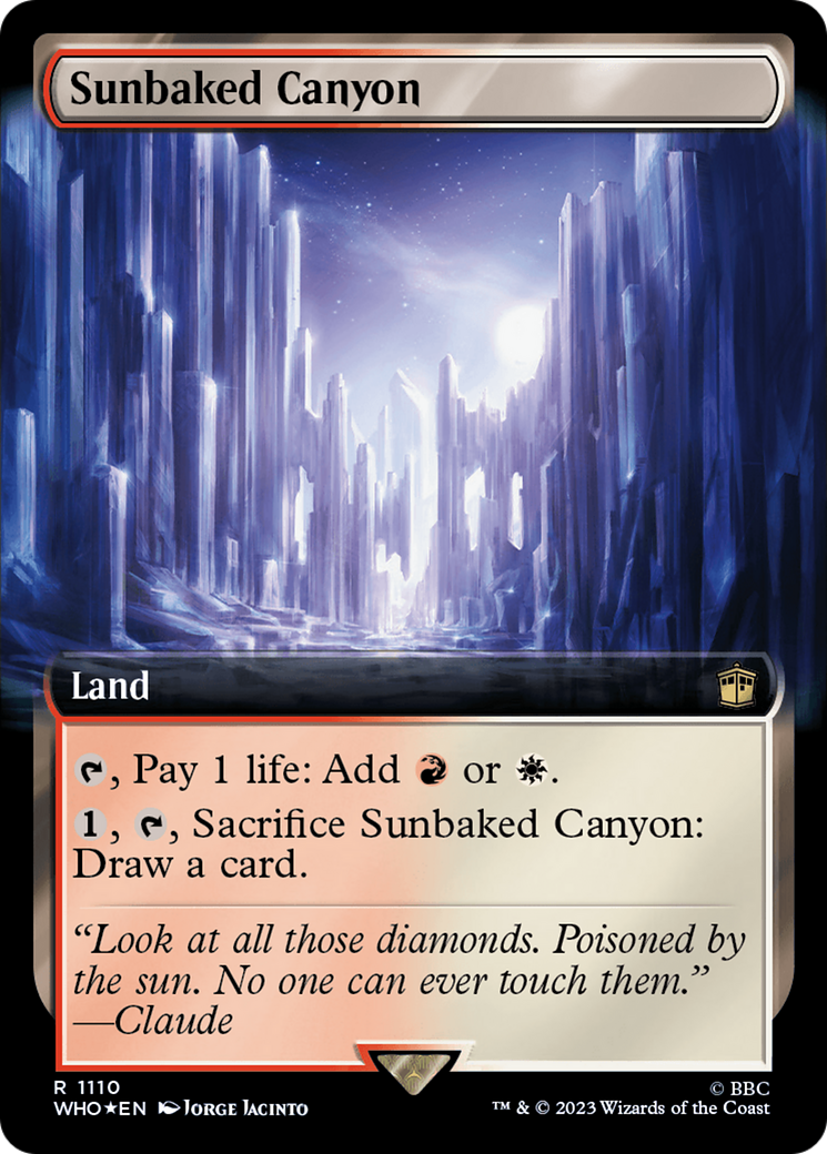 Sunbaked Canyon (Extended Art) (Surge Foil) [Doctor Who] | Arkham Games and Comics