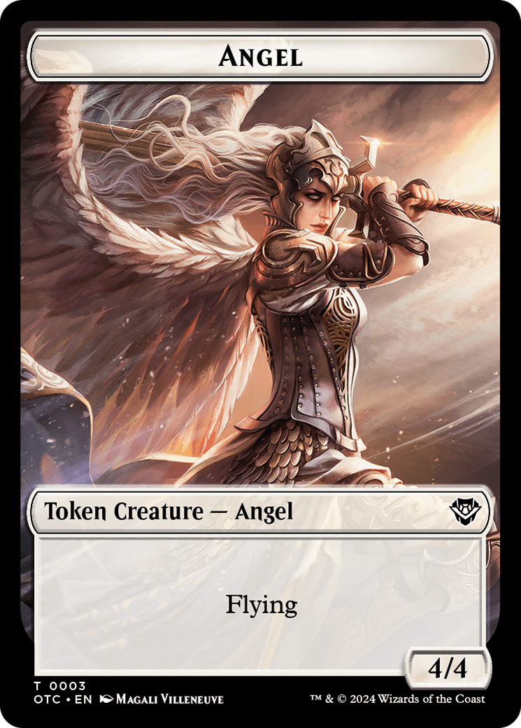 Elemental (0021) // Angel Double-Sided Token [Outlaws of Thunder Junction Commander Tokens] | Arkham Games and Comics