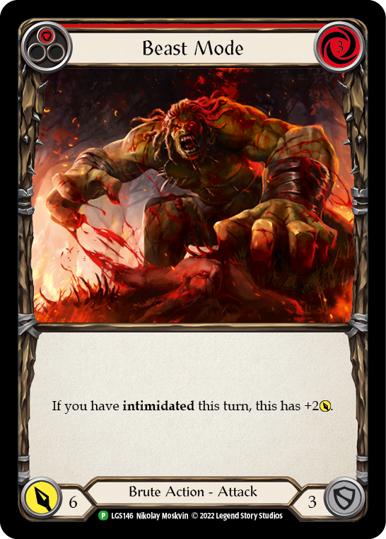 Beast Mode (Red) [LGS146] (Promo)  Rainbow Foil | Arkham Games and Comics