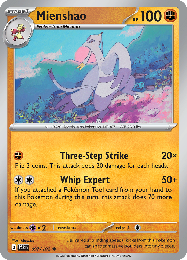 Mienshao (097/182) [Scarlet & Violet: Paradox Rift] | Arkham Games and Comics